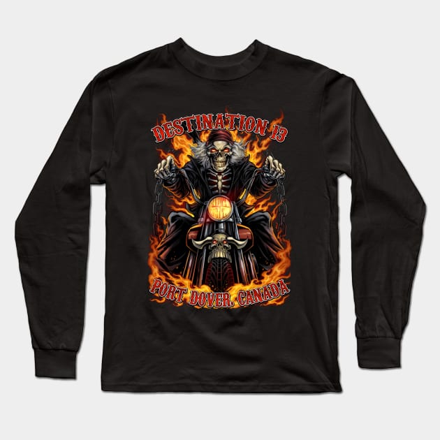 Skeleton Rider Long Sleeve T-Shirt by FlylandDesigns